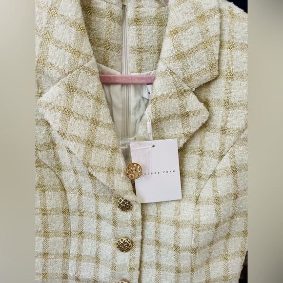 Endless Rose Sleeveless Tweed Suited Romper.NWT Size : S - Picture 7 of 11